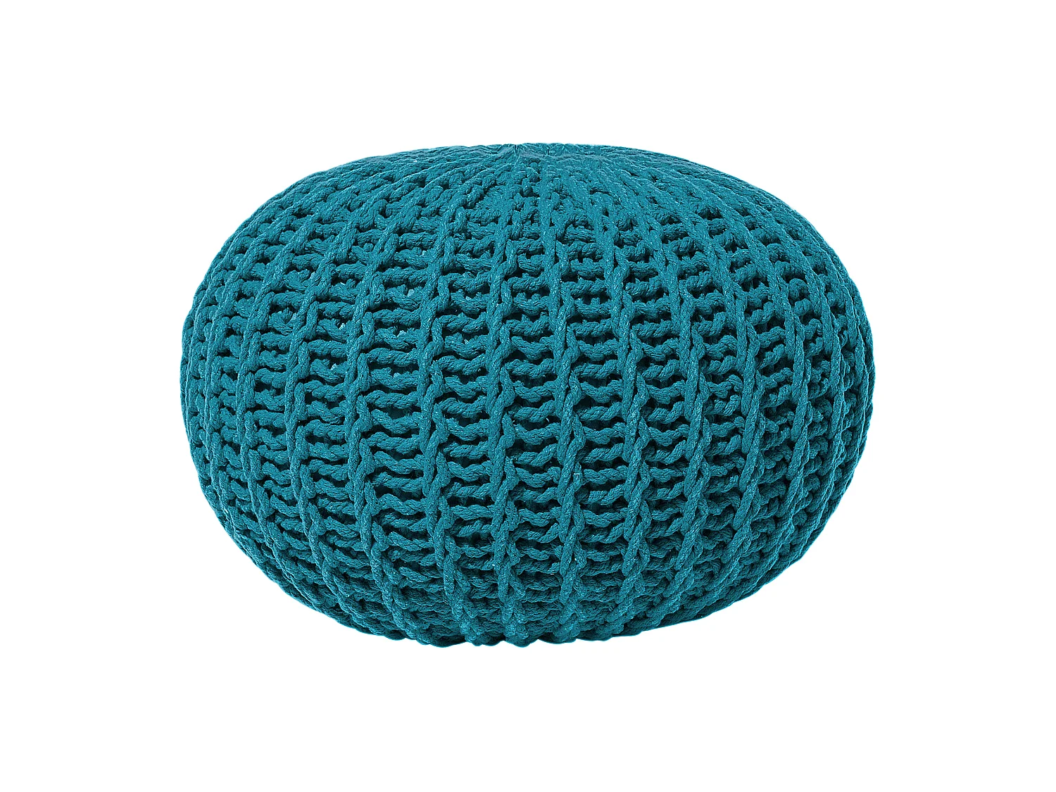 Pouf en coton bleu 50 x 35 cm CONRAD II