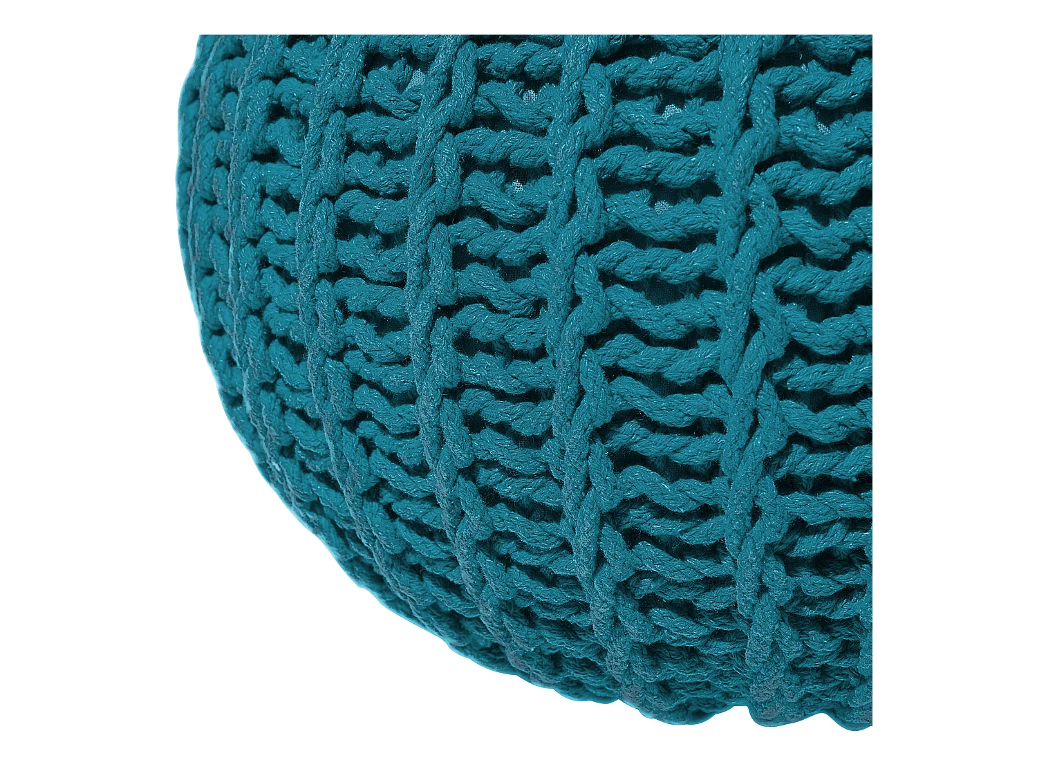 Pouf en coton bleu 50 x 35 cm CONRAD II