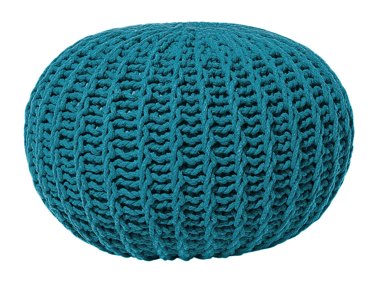 Pouf en coton bleu 50 x 35 cm CONRAD II