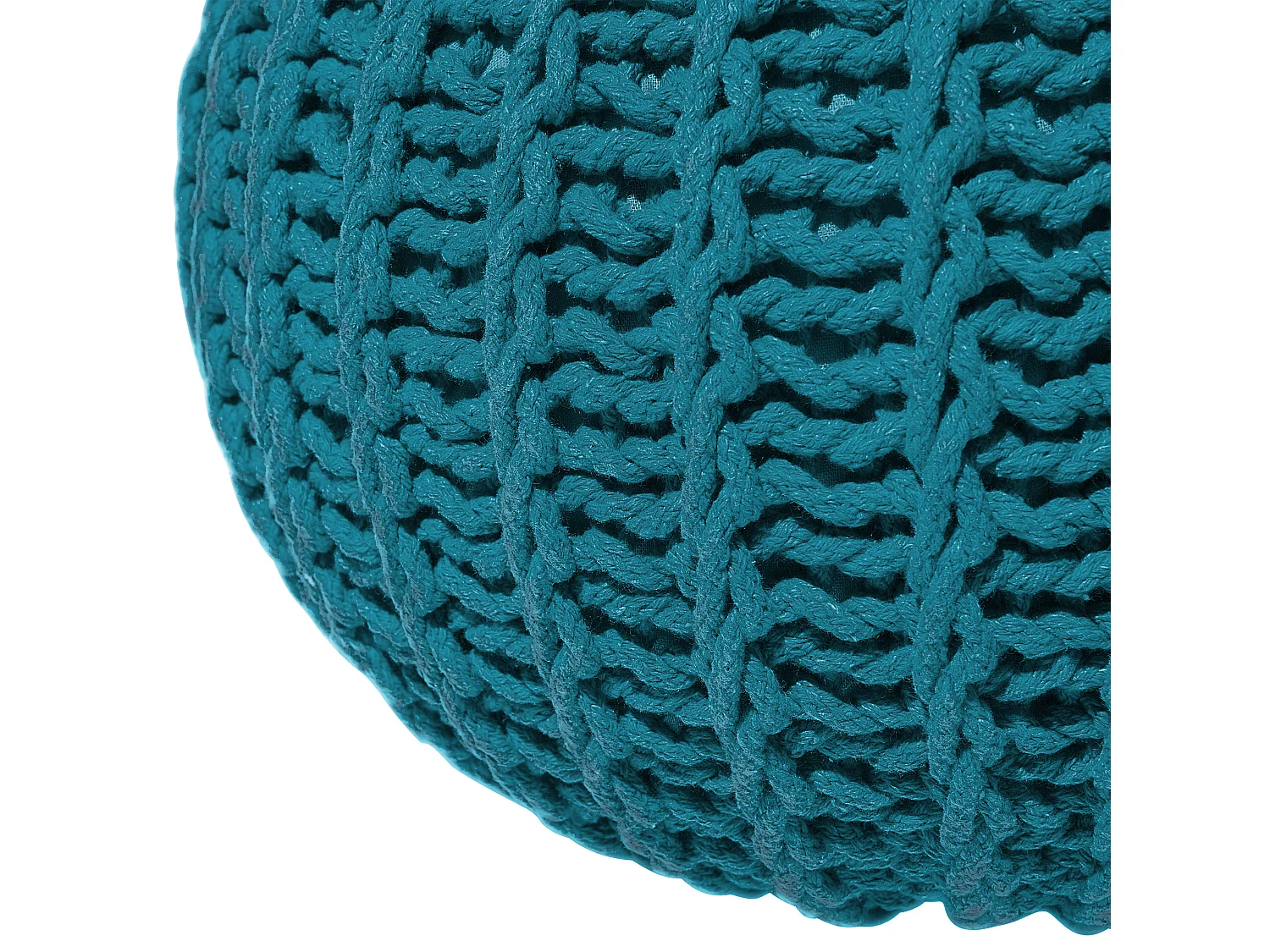 Pouf en coton bleu 50 x 35 cm CONRAD II