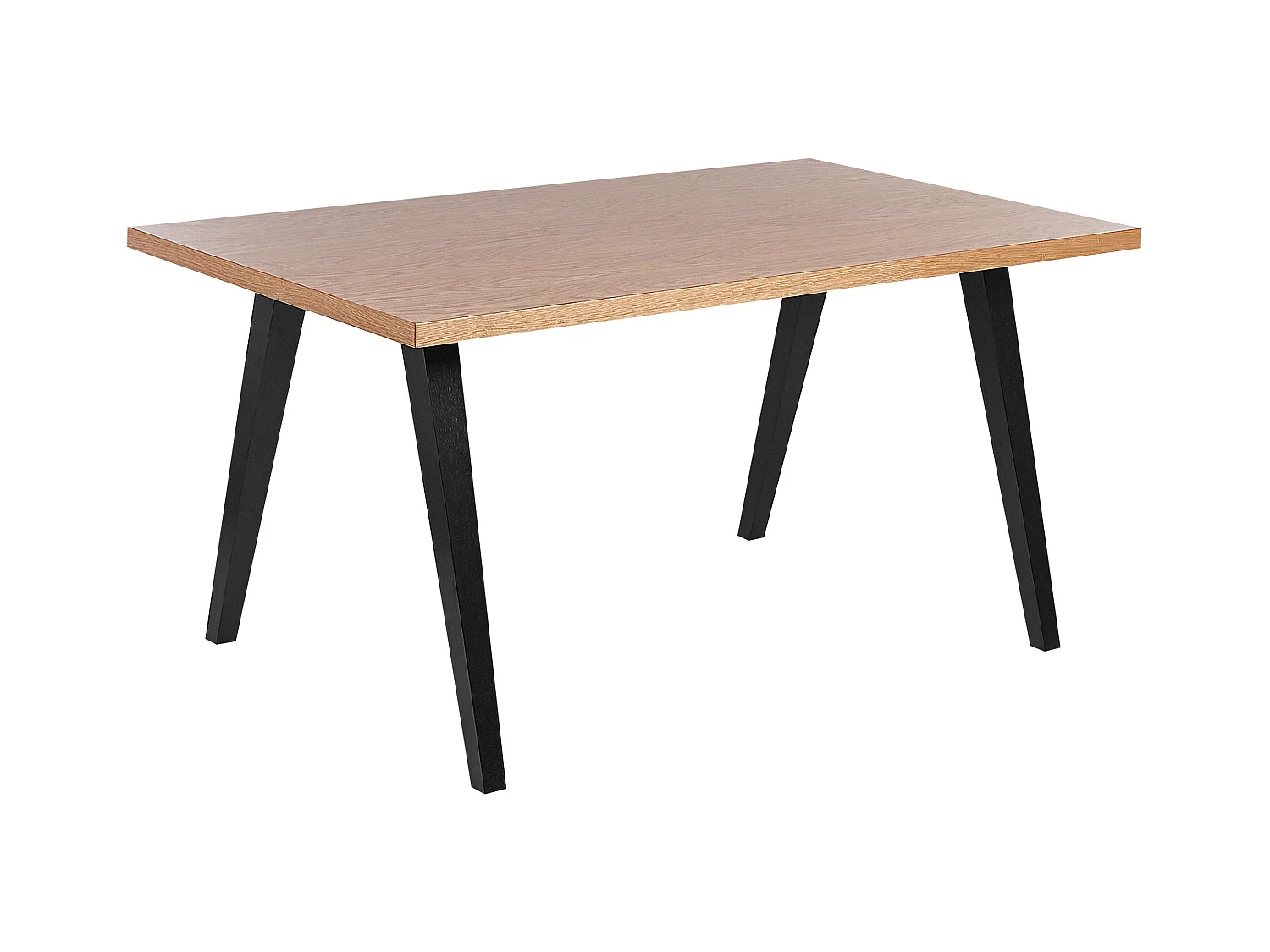 Eettafel LENISTER Bruin/zwart 150 cm 90 cm