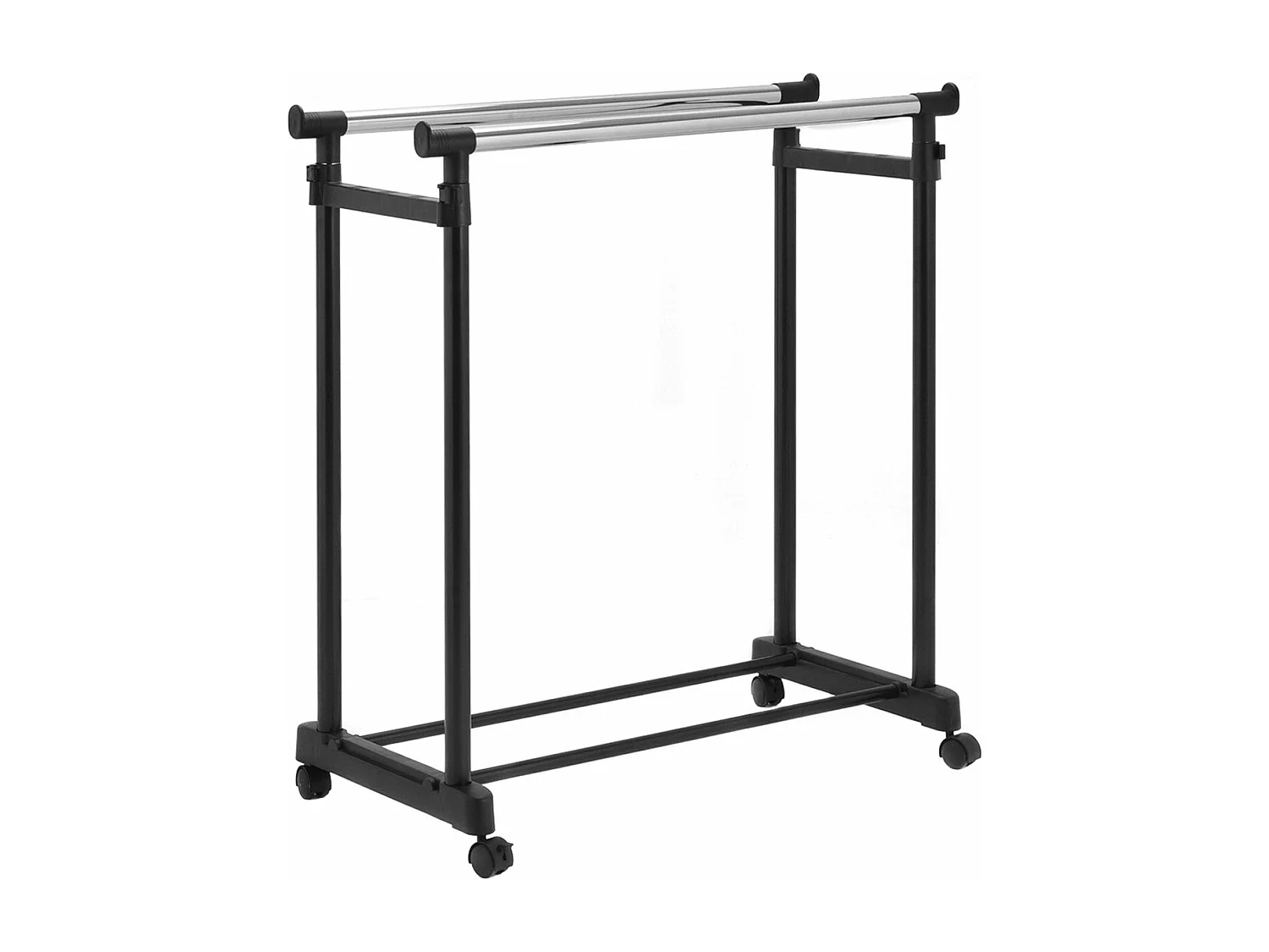 Perchero con armario con ruedas 84 x 43 x 168 cm 2 barras 20_0000979