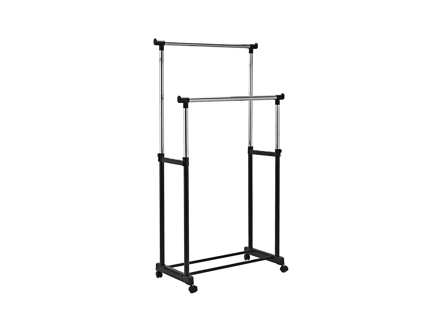 Cabideiro com guarda-roupa com rodízios 84 x 43 x 168 cm 2 barras 20_0000979