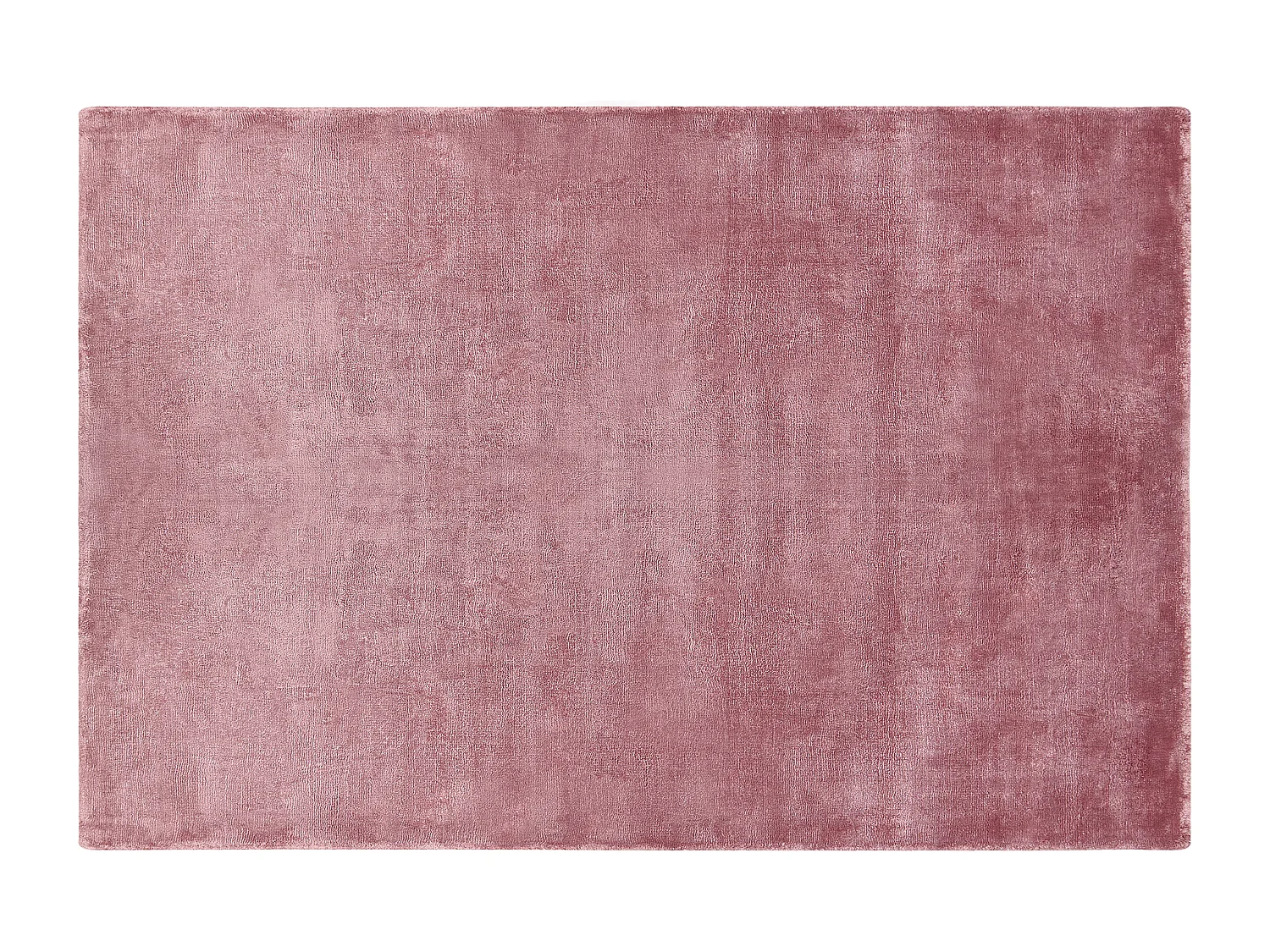 Teppich Viskose rosa 140 x 200 cm einfarbig handgewebt Kurzflor Modern Gesi II