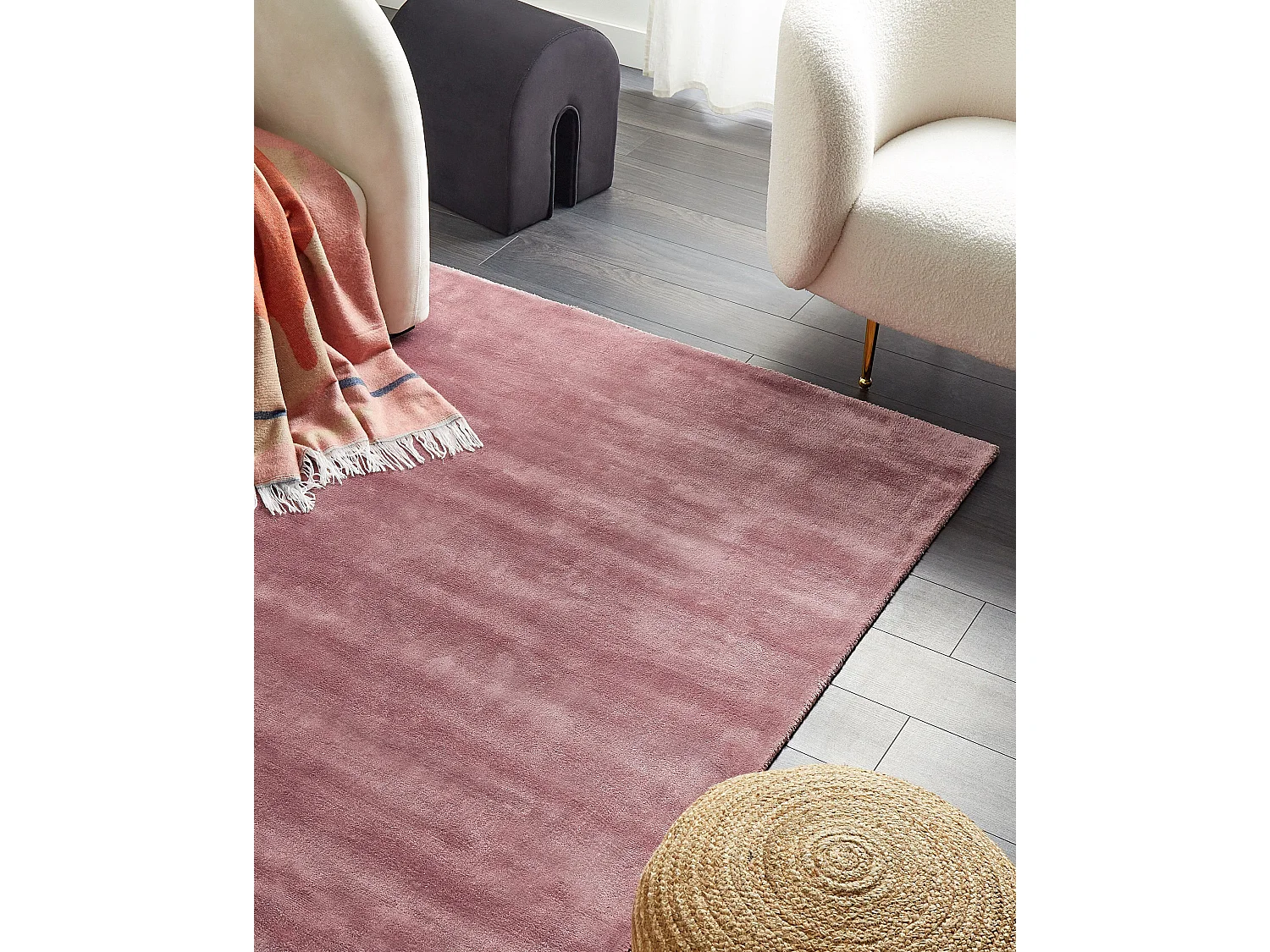 Tapis GESI II Rose 160 x 230 cm Soie artificielle