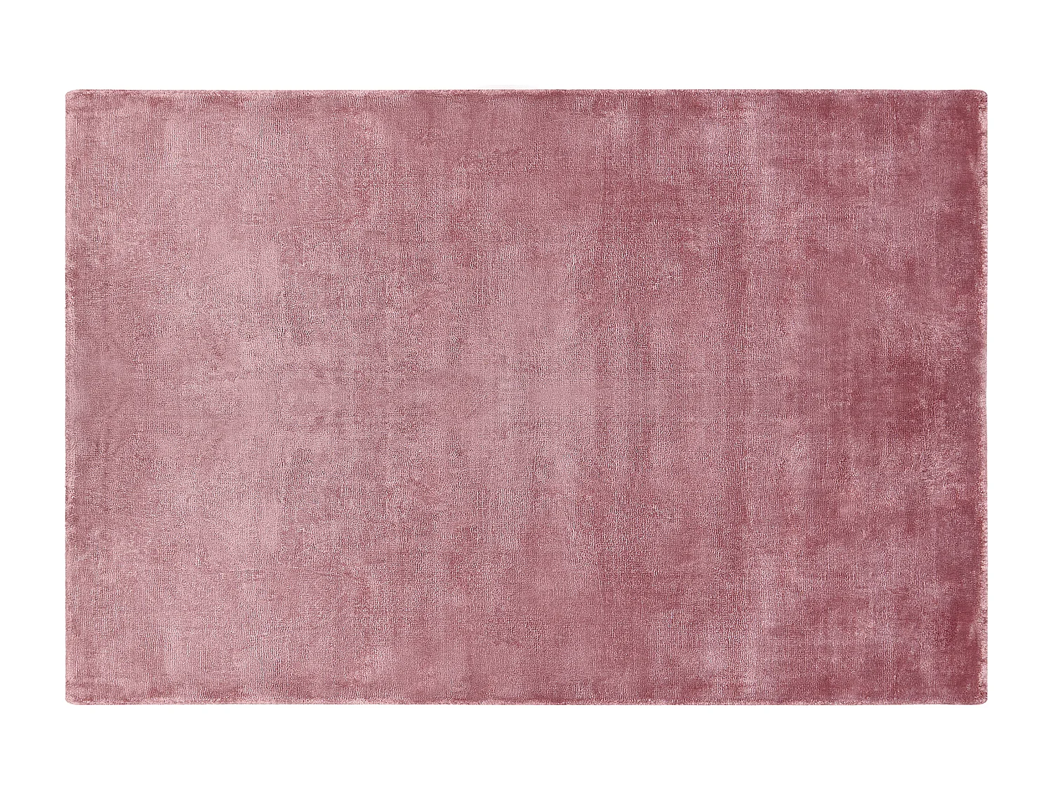 Teppich Viskose rosa 160 x 230 cm einfarbig handgewebt Kurzflor Modern Gesi II