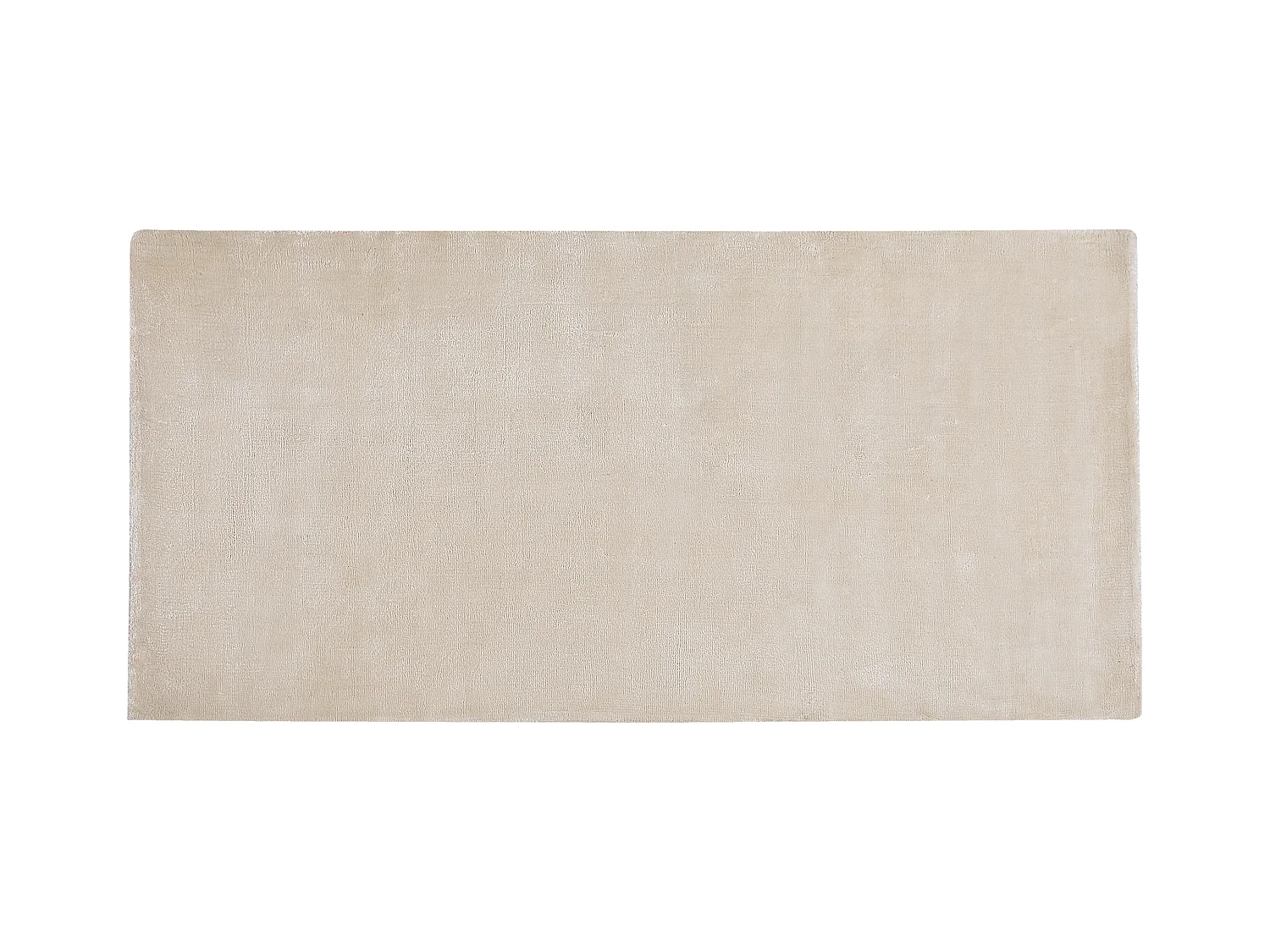 Teppich Viskose helles Beige 80 x 150 cm einfarbig handgewebt Kurzflor Gesi II