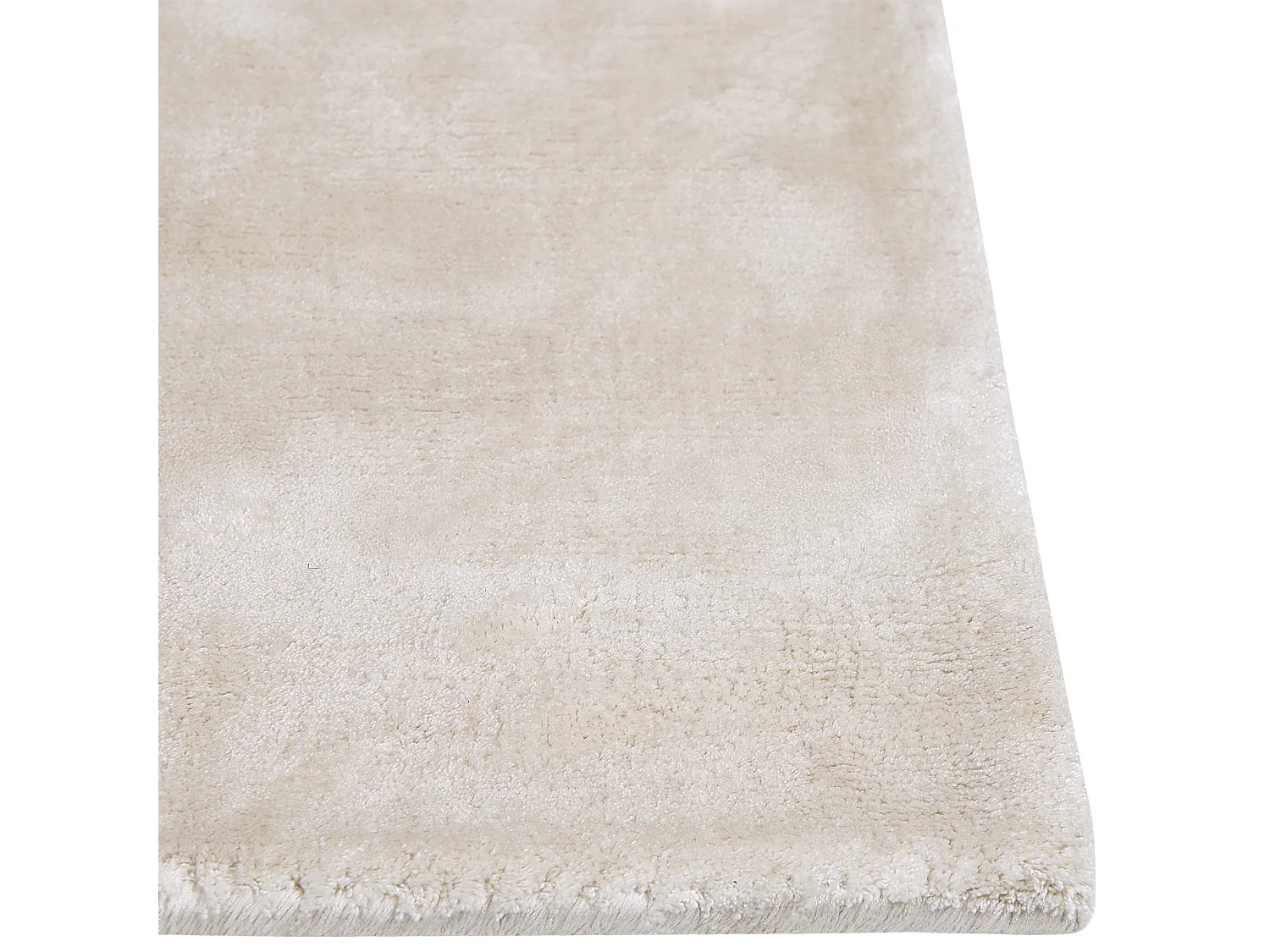Teppich Viskose helles Beige 160 x 230 cm einfarbig handgewebt Kurzflor Gesi II