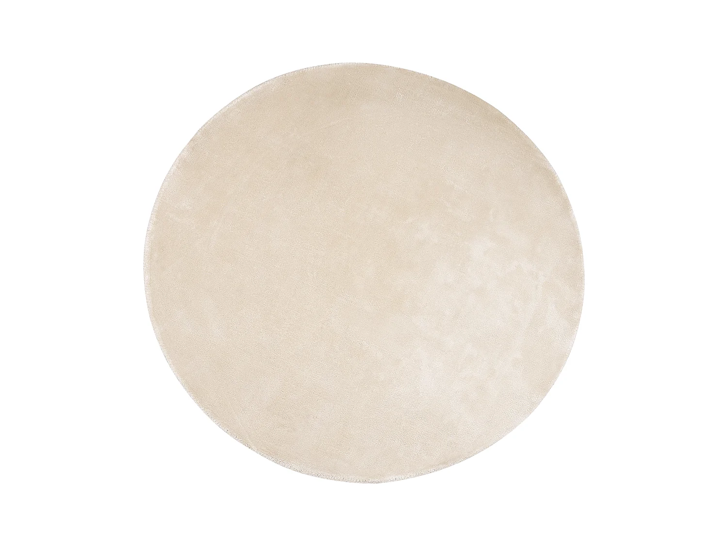 Tapete redondo em viscose creme claro ⌀ 140 cm GESI II