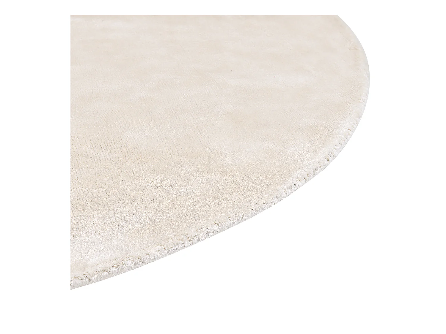 Tapete redondo em viscose creme claro ⌀ 140 cm GESI II