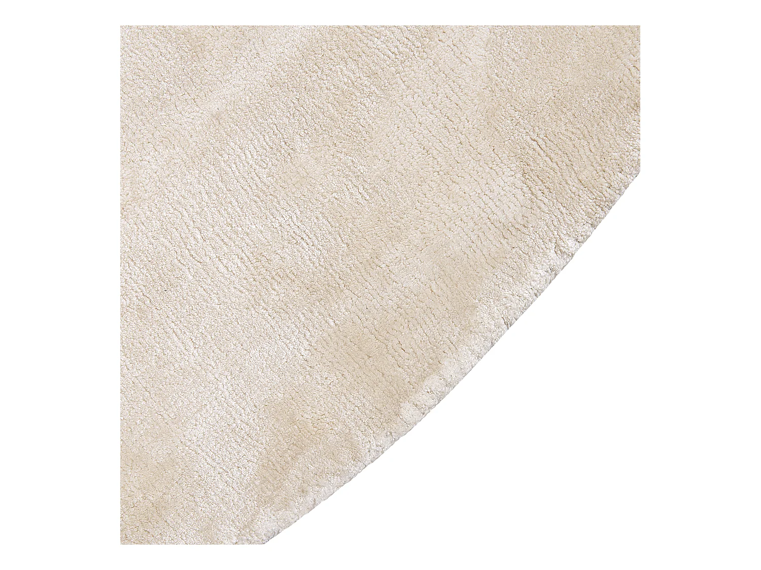 Tapete redondo em viscose creme claro ⌀ 140 cm GESI II