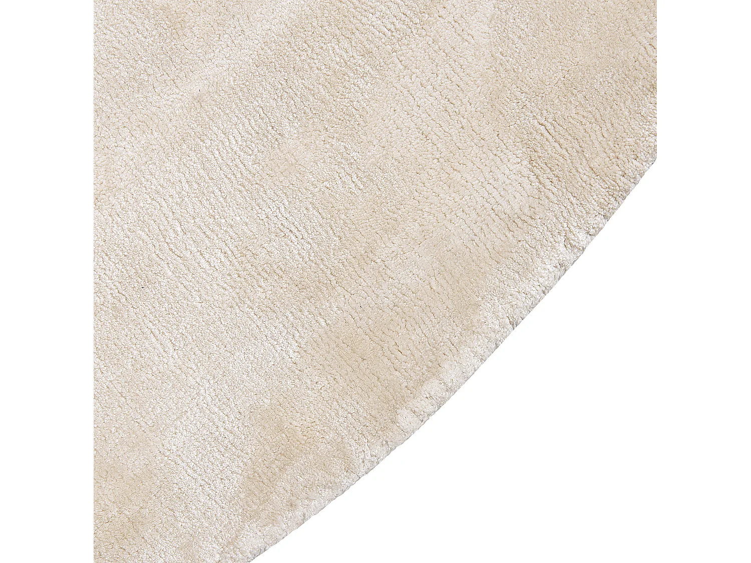 Tapete redondo em viscose creme claro ⌀ 140 cm GESI II