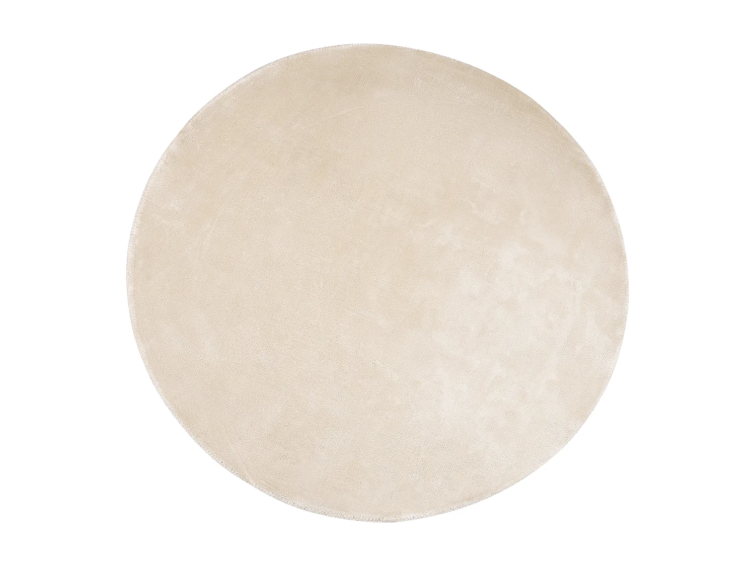 Tapis en viscose beige clair ⌀ 140 cm GESI II