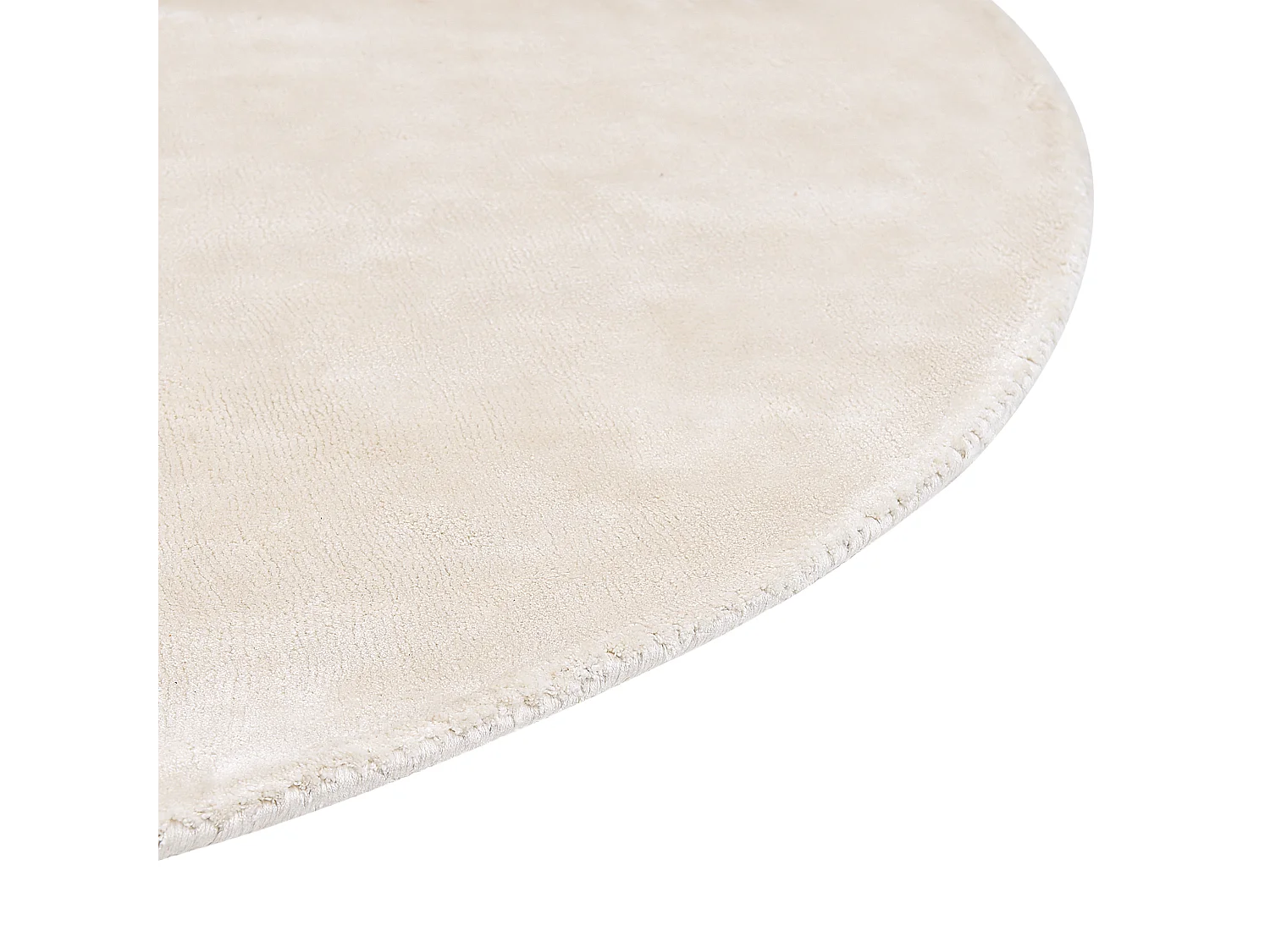 Tapis en viscose beige clair ⌀ 140 cm GESI II