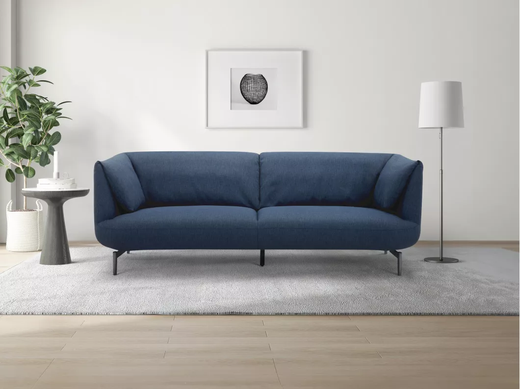 Kauf Unique Sofa 3-Sitzer - Stoff - Blau - ANGELINA