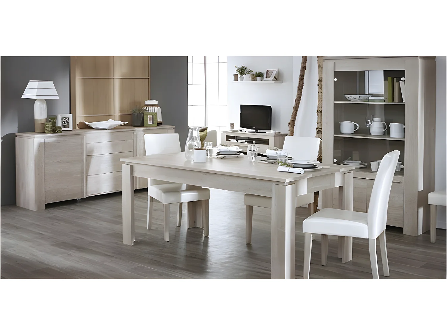 Bahut 2 portes 3 tiroirs chêne champagne Comtesse