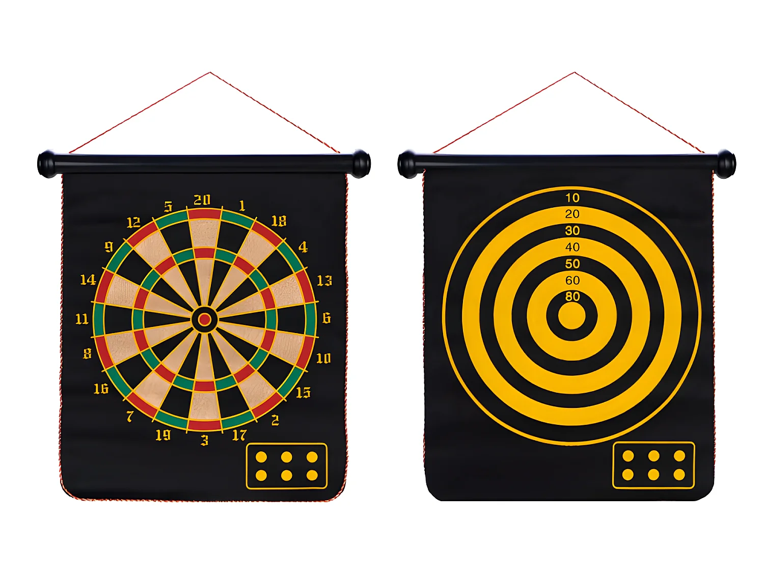 Jeu de fléchettes magnétiques D38cm - Noir