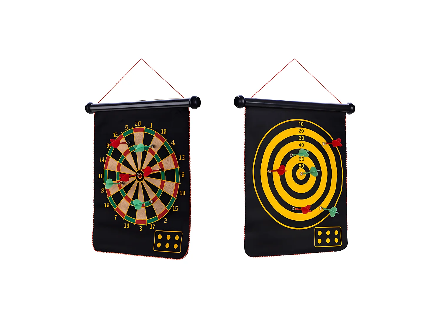Jeu de fléchettes magnétiques D38cm - Noir