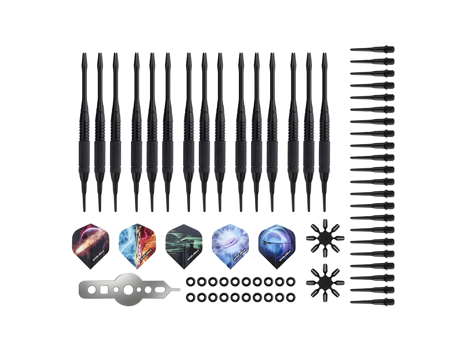 Jeu de fléchettes électronique 21 modes - Noir