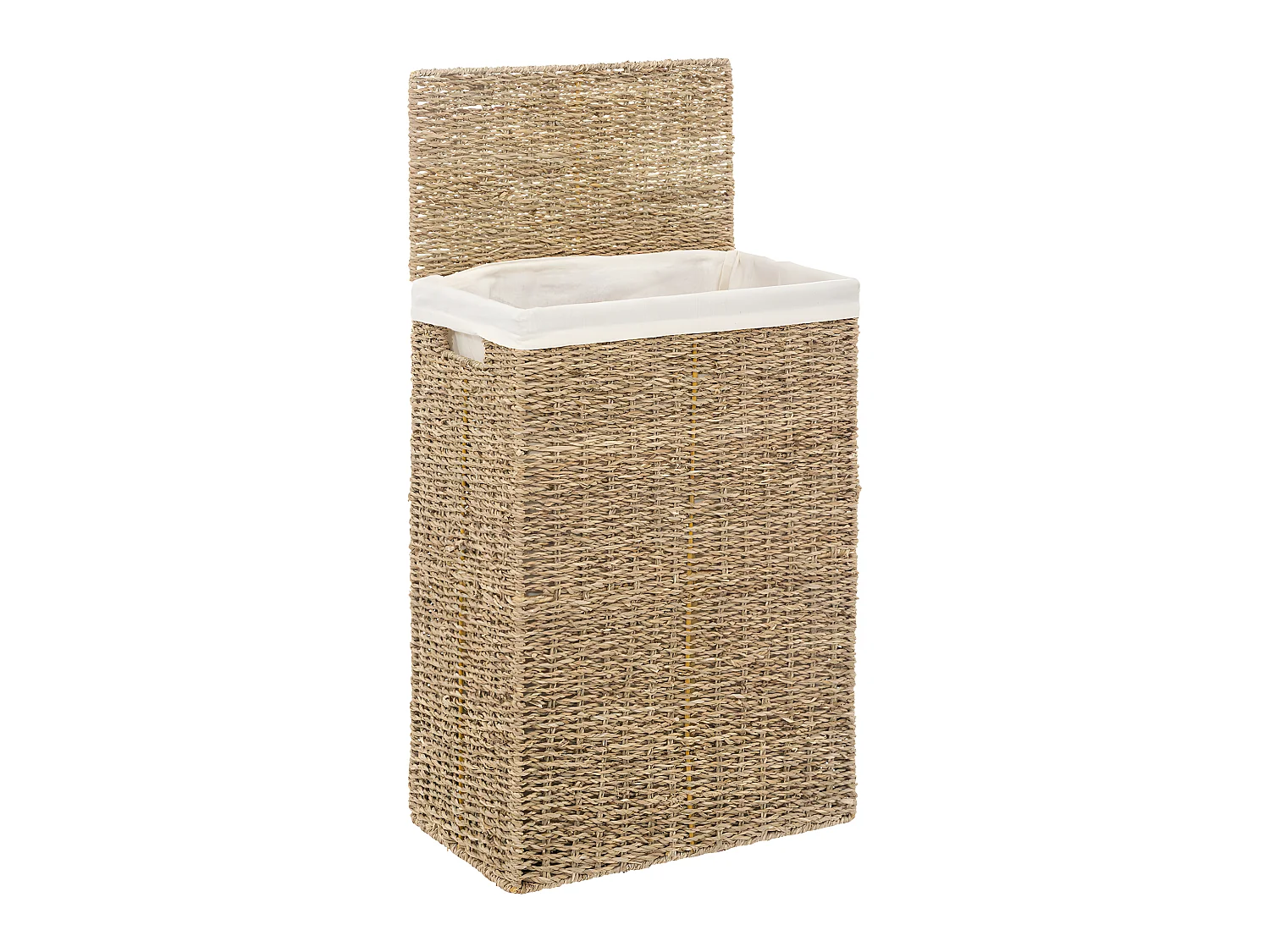 Wäschekorb aus 40 Liter Bambus 37 x 22 x 55 cm