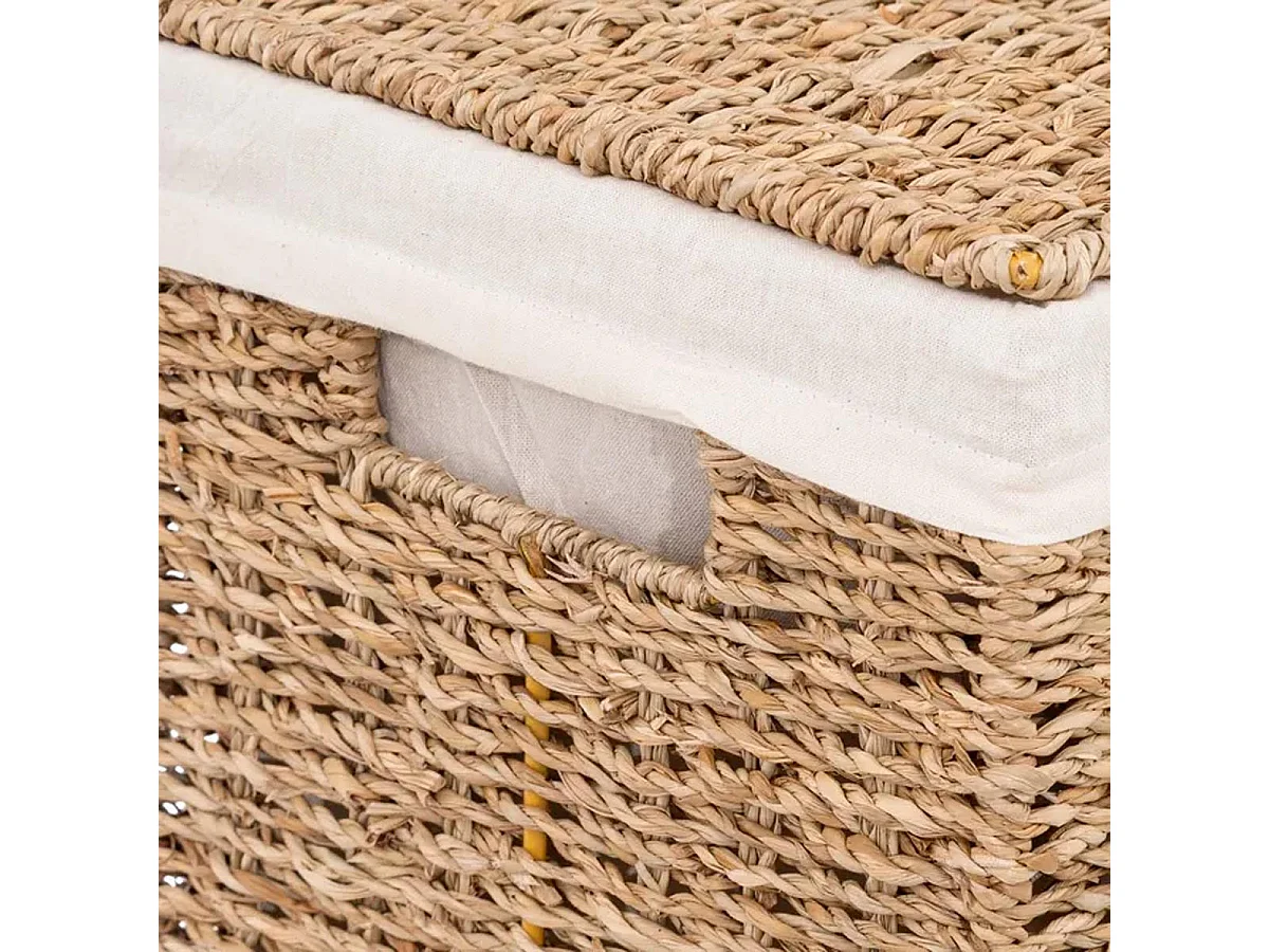 Panier à Linge en Osier "Seagrass" 55cm Naturel