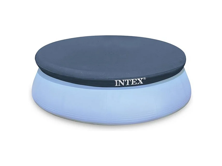 Poolabdeckung 244 cm rund dunkelblau einfach zu befestigen Intex