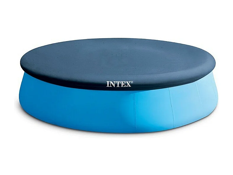 Poolabdeckung 244 cm rund dunkelblau einfach zu befestigen Intex