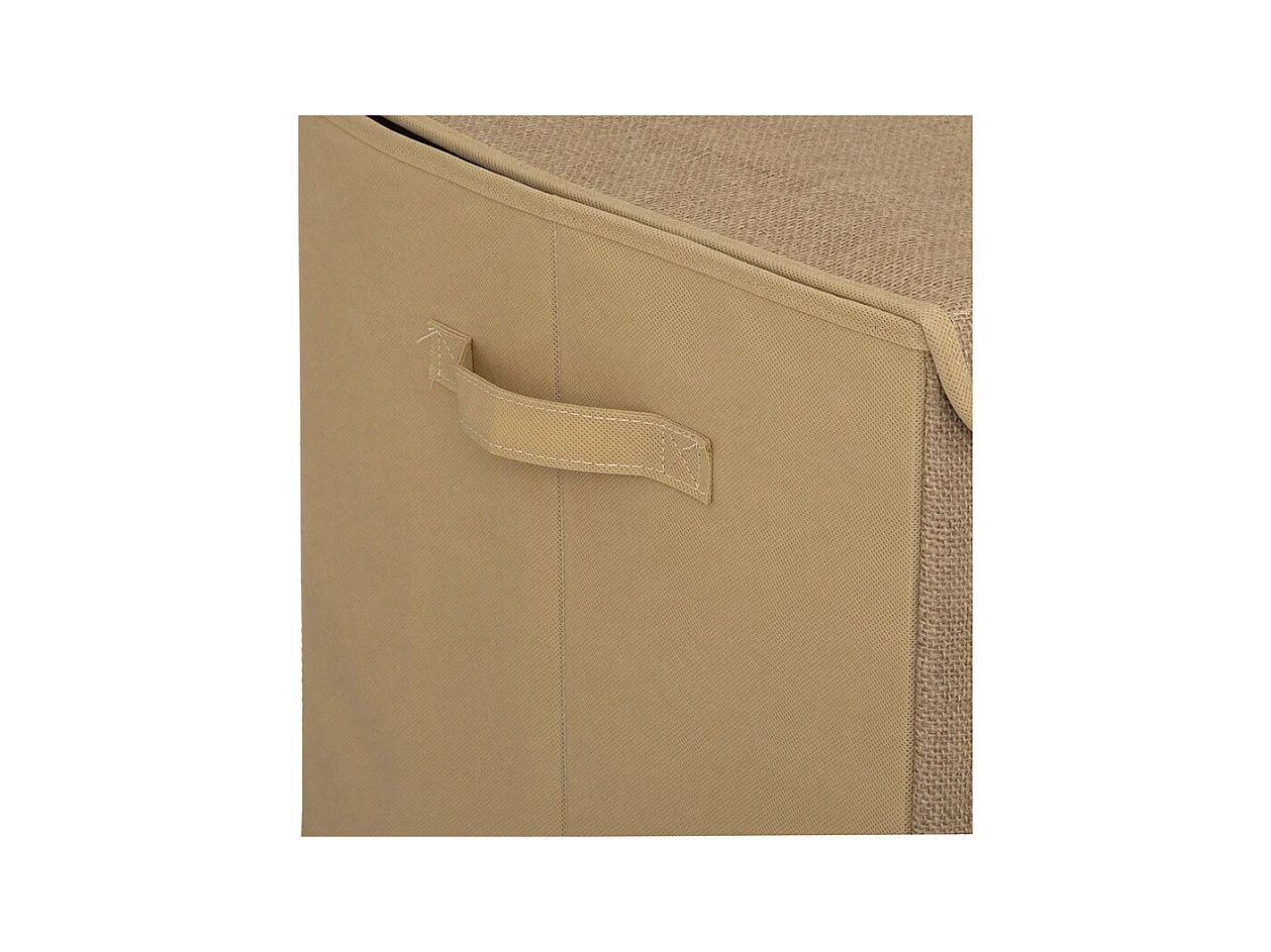 Coffre de Rangement Enfant "Pompons" 57cm Marron