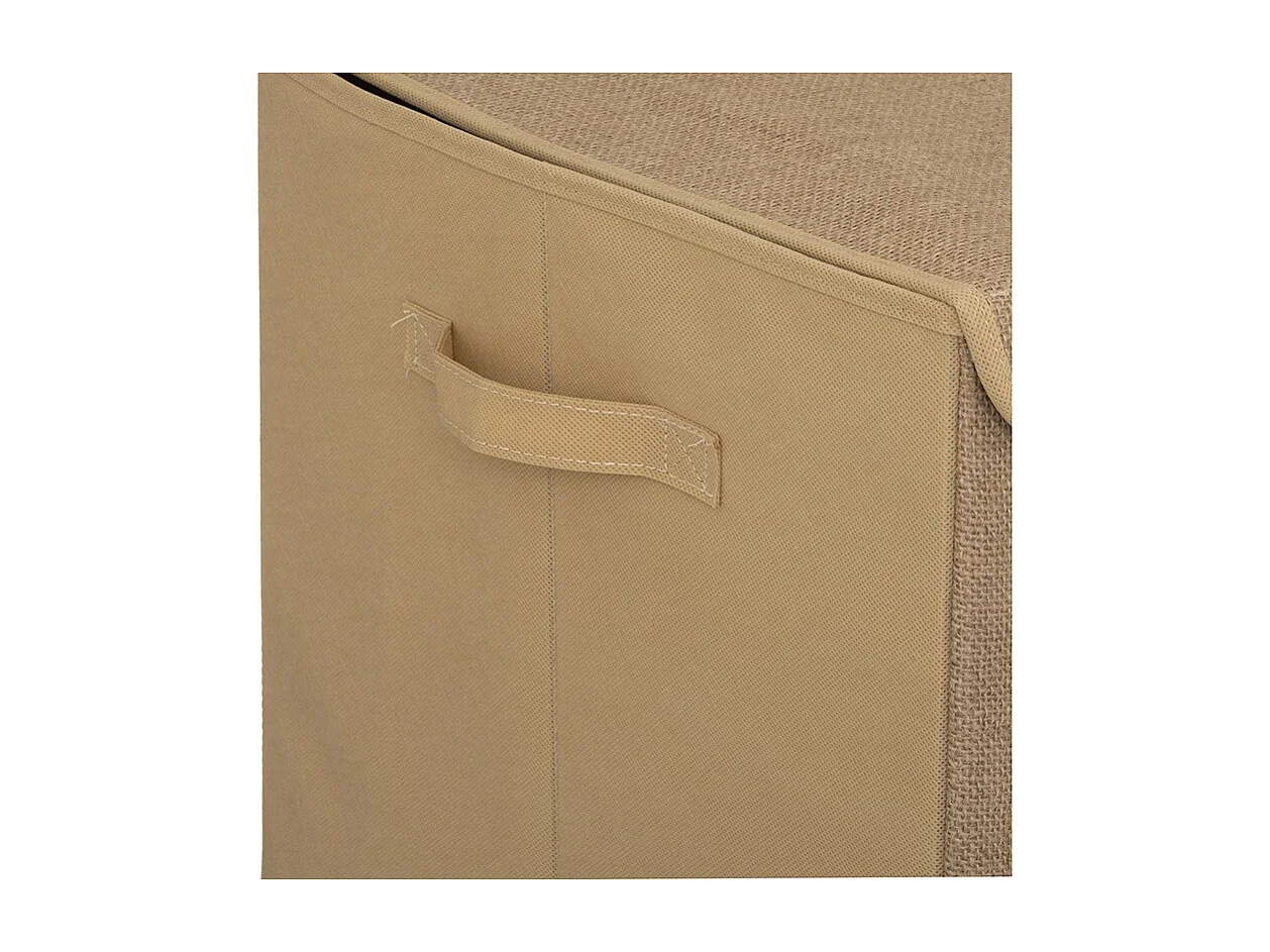 Coffre de Rangement Enfant "Pompons" 57cm Marron