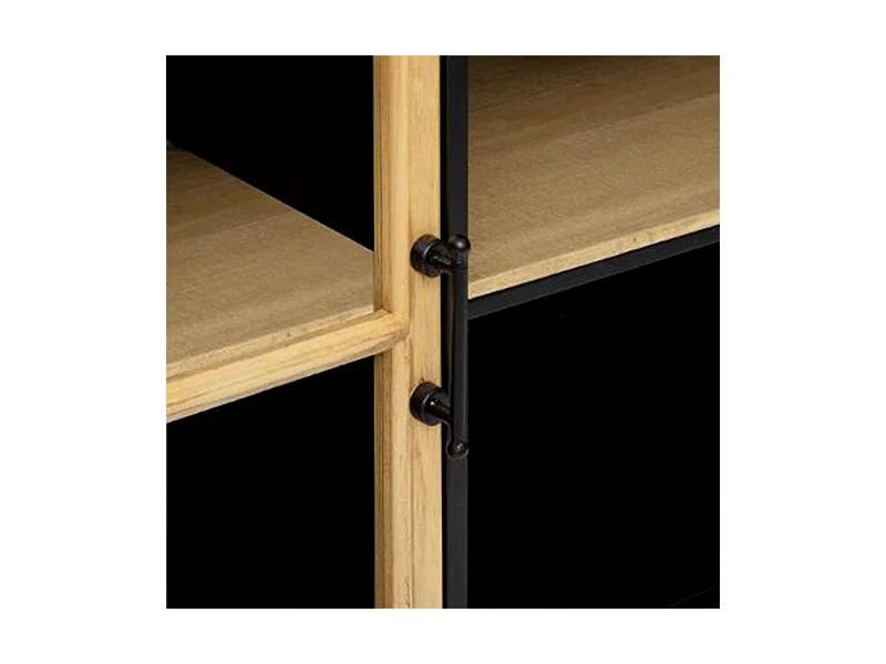 Meuble TV 2 Portes Design "Baris" 140cm Noir