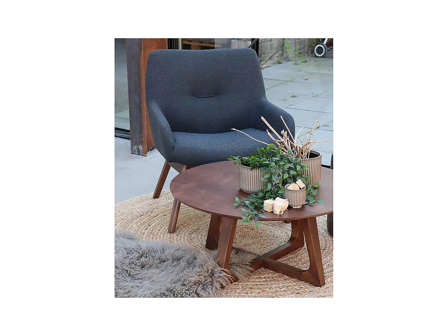 THANE - Tapis Rond Ø150cm en Fibre de Jute Naturel