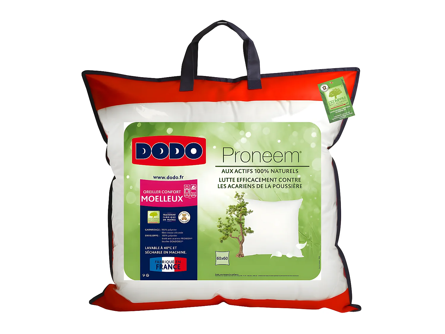 Oreiller moelleux antiacariens Proneem® Fibre VOLUPT'AIR® Dodo
