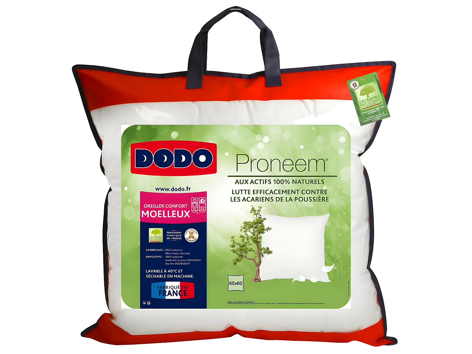 Oreiller moelleux antiacariens Proneem® Fibre VOLUPT'AIR® Dodo