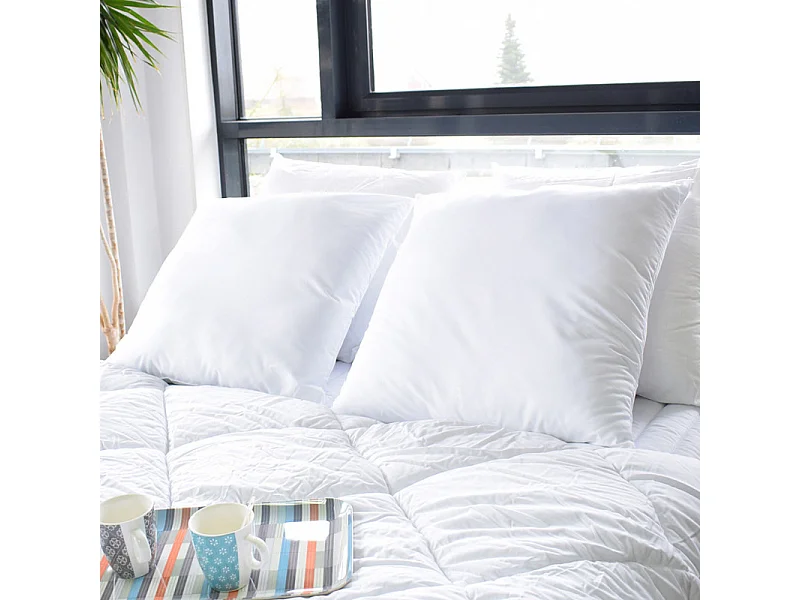 Oreiller à Mémoire de forme 60 x 60 cm "Mémofil" Bleu Calin