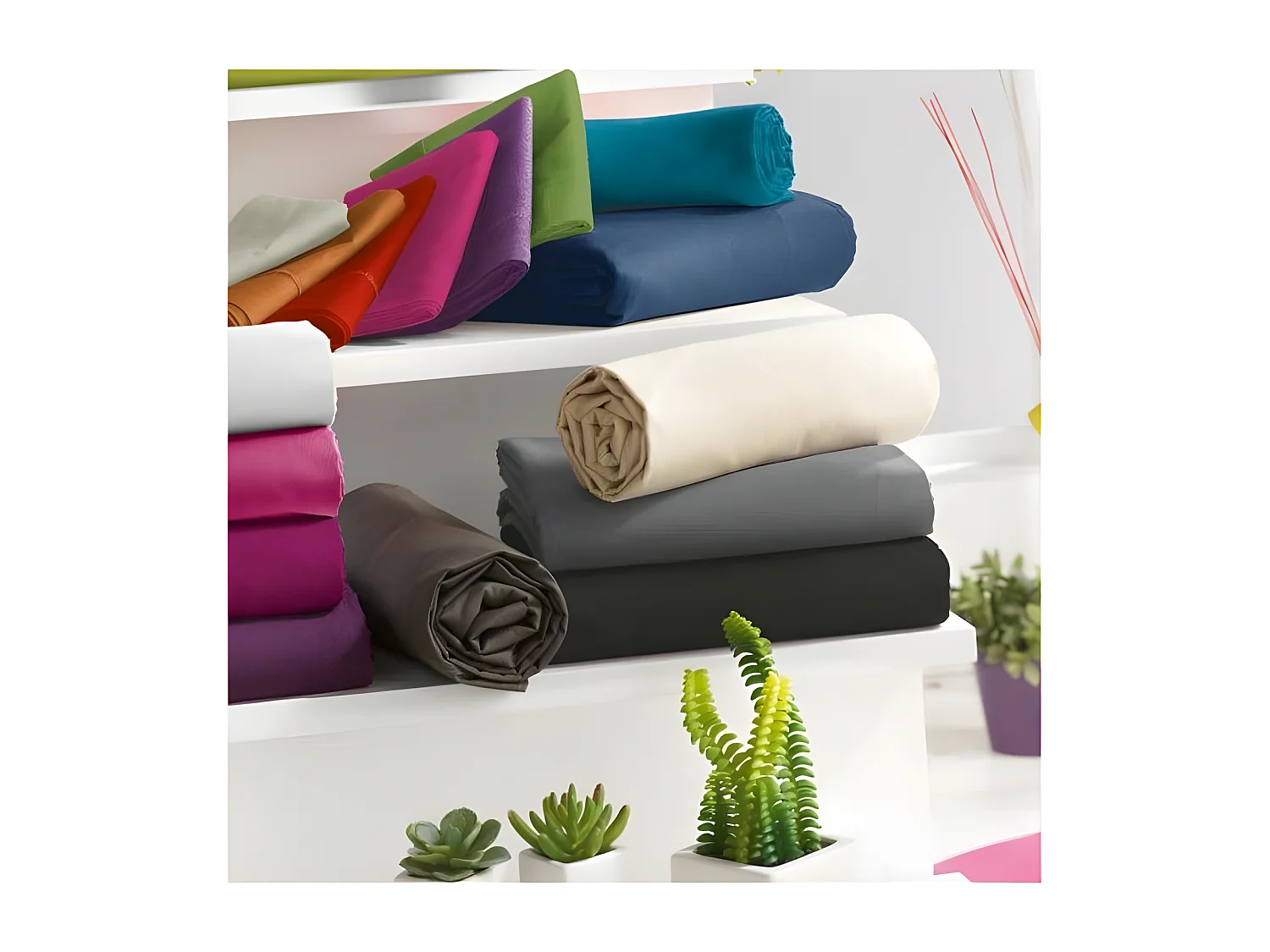 Drap housse 57 fils/cm² toutes dimensions