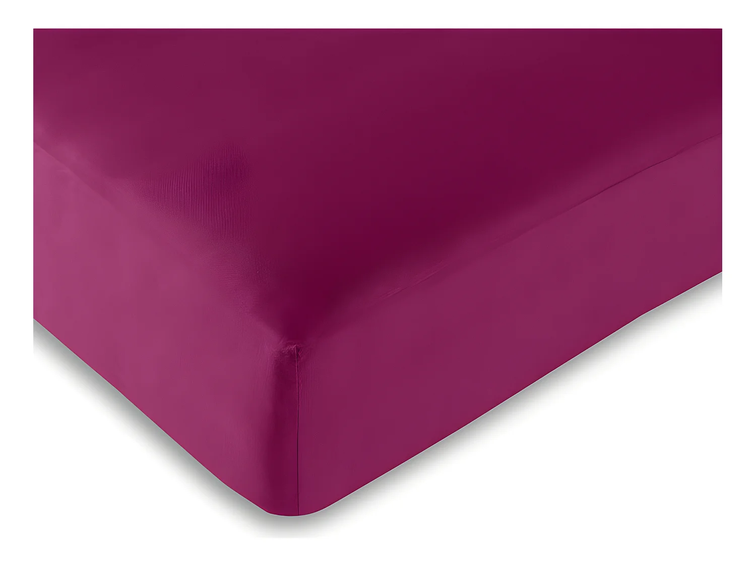 Drap Housse Fushia 140 X 190 Cm / 100% Coton / 57 Fils/cm²