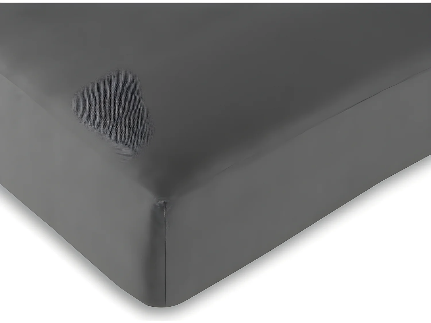 Drap Housse Anthracite 90 X 190 Cm / 100% Coton / 57 Fils/cm²