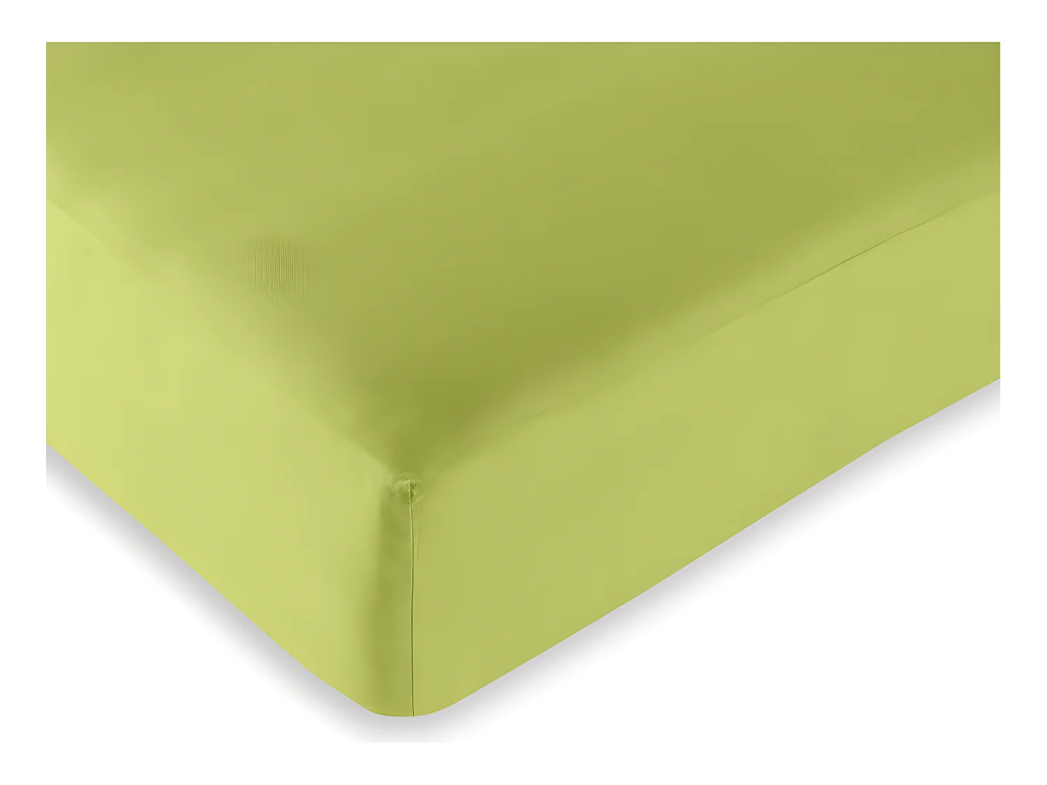 Drap housse Anis 180 x 200 cm / 100% coton / 57 fils/cm² "King size"