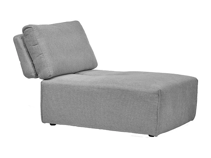 Chauffeuse canapé modulable dossier réglable tissu gris clair - MODULO