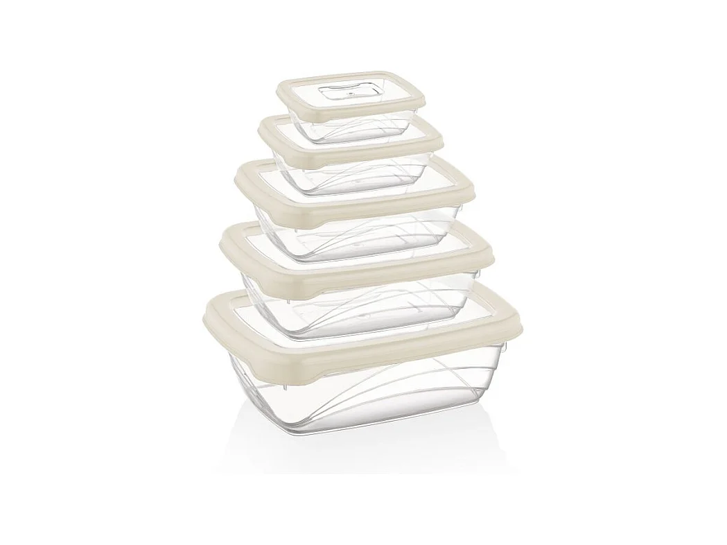 5 Pièces Bio Saver Box Set Ivoire