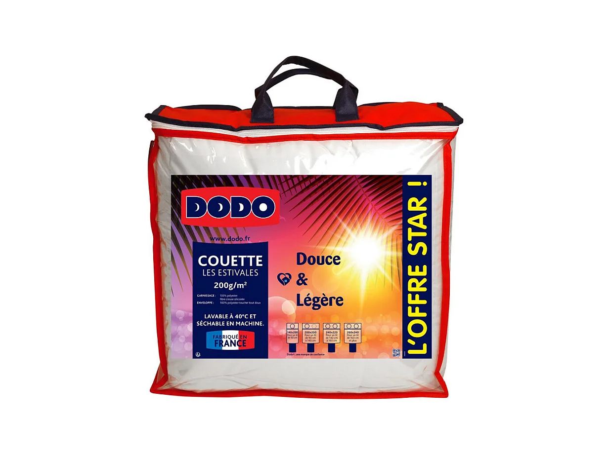 Couette légère 100% Polyester Fibre recyclée CIRCUL'AIR® Dodo