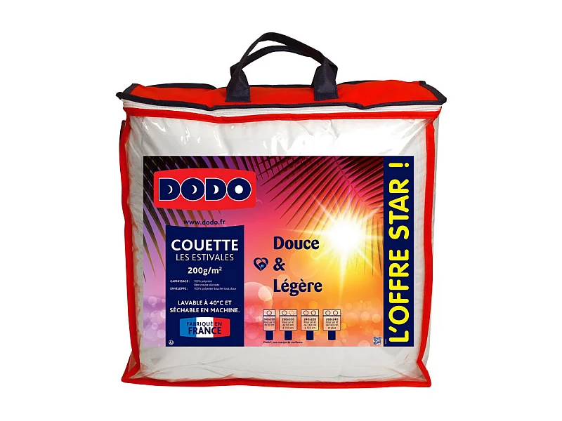 Couette légère 100% Polyester Fibre recyclée CIRCUL'AIR® Dodo