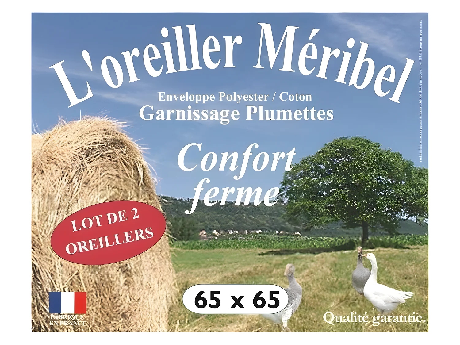 PACK COUETTE DODO SCANDINAVE 220 x 240 + 2 OREILLERS 65 x 65 cm pour lit 2 places