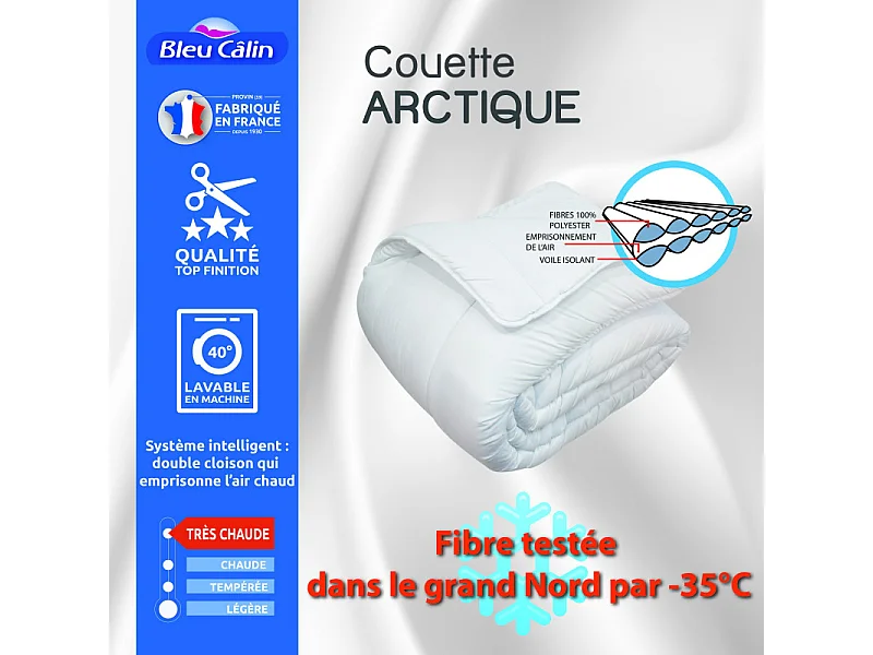 Couette Arctique 220 x 240 cm pour lit 140 x 190 cm à 160 x 200 cm