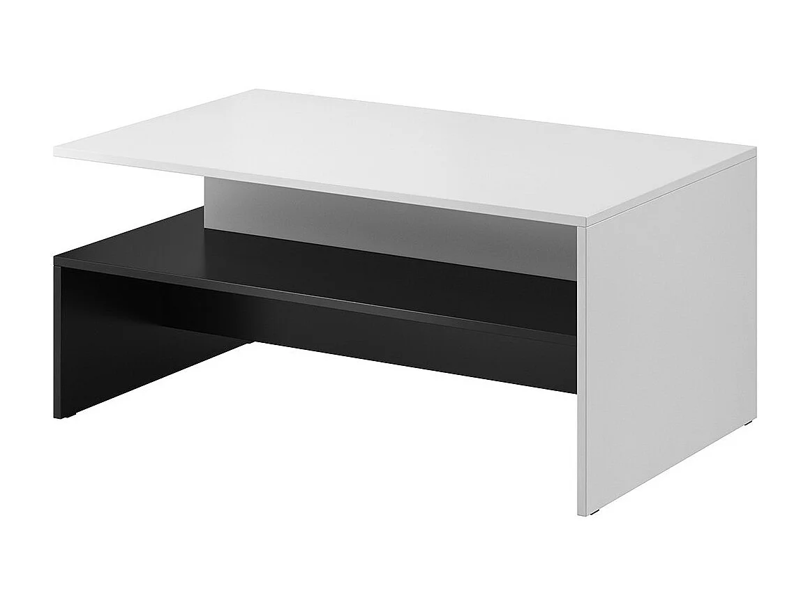 Ensemble de 7 meubles de salon collection RAMOS. Couleur blanc brillant.