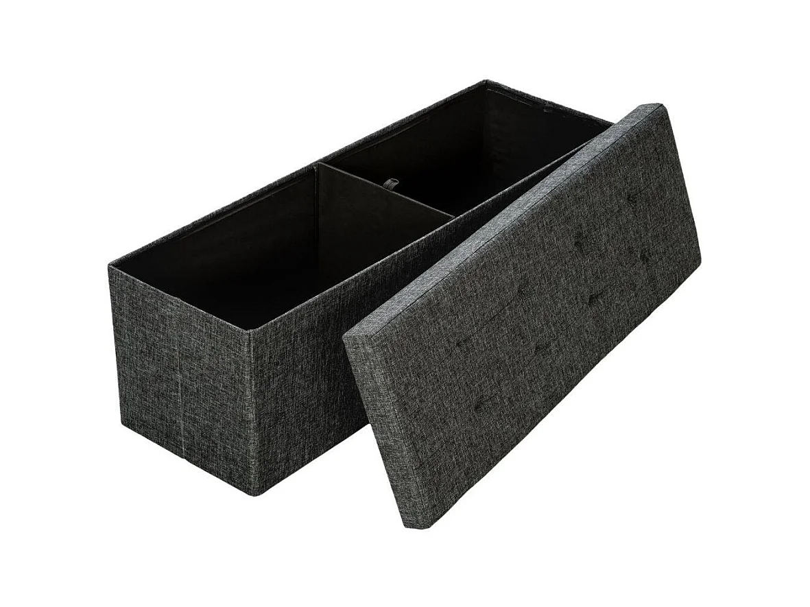 Cómoda con almacenaje plegable de tela gris oscuro 2208147