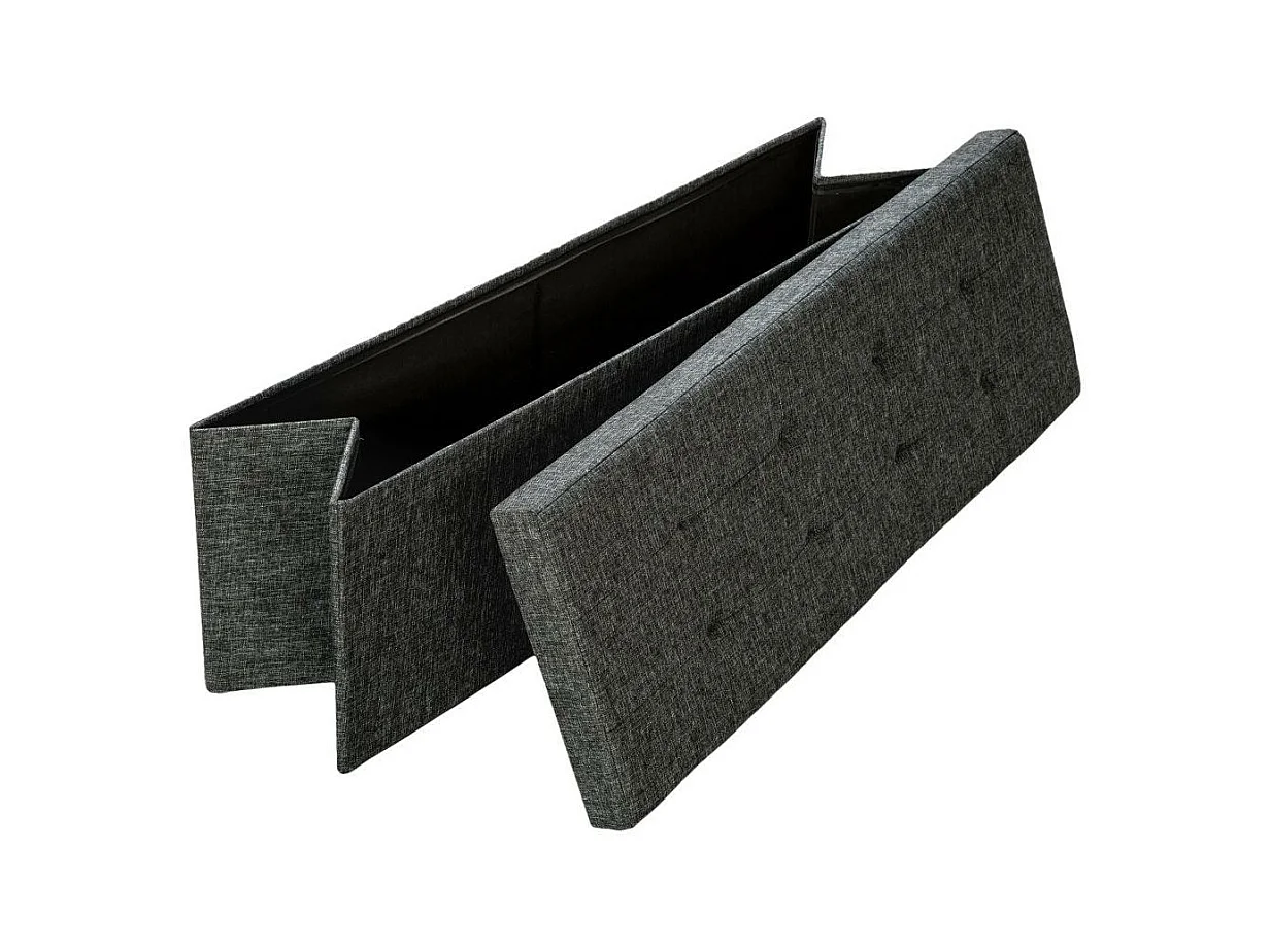 Cómoda con almacenaje plegable de tela gris oscuro 2208147