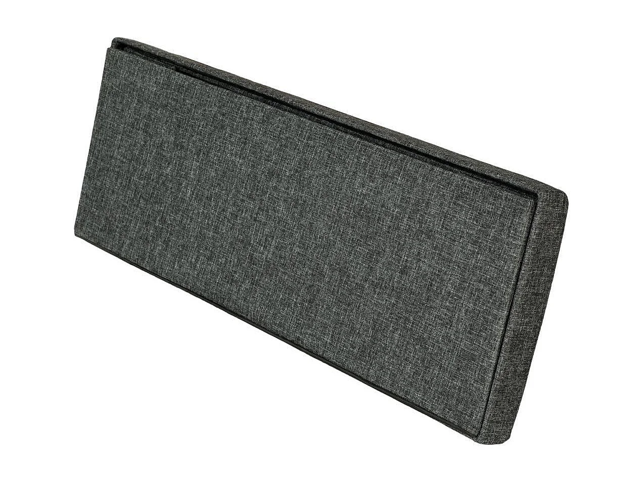 Banc coffre de rangement tissu grise 110 x 38 x 38 cm 2208147