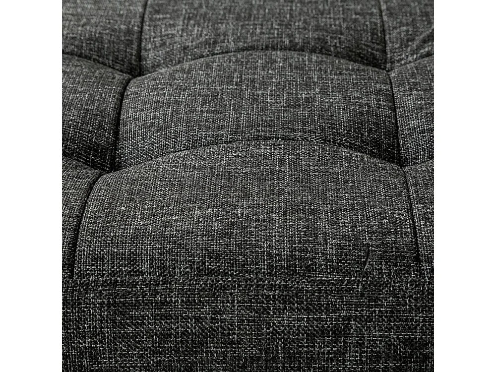 Banc coffre de rangement tissu grise 110 x 38 x 38 cm 2208147