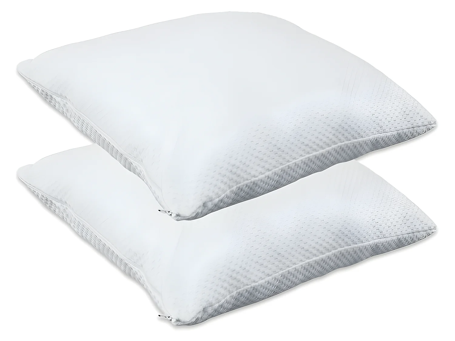 Herzberg HG-65X2: Oreiller 2 Pièces en Mousse Viscoélastique Déchiquetée